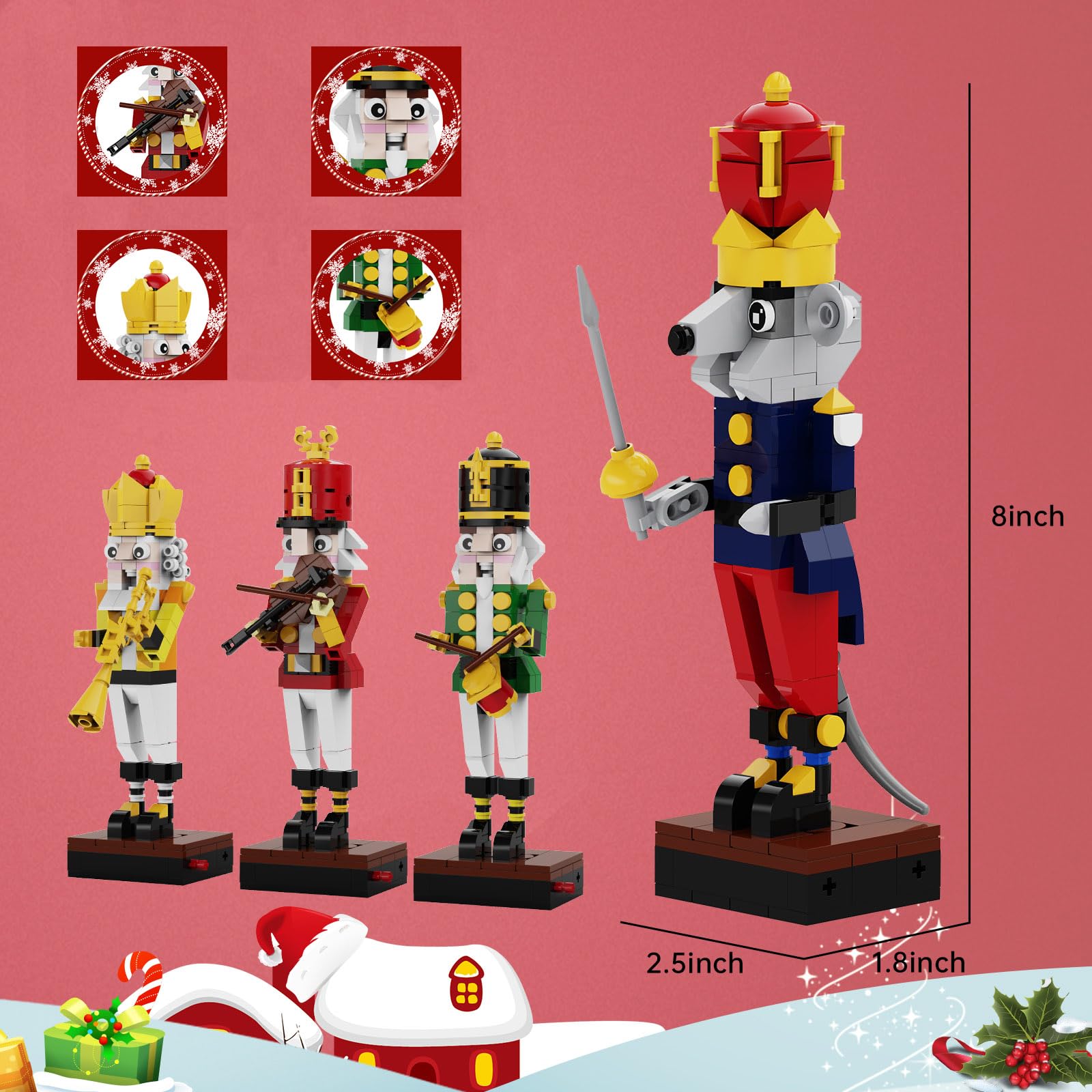 Latephiy Christmas Nutcracker 4-in-1 set, a versatile Lego-compatible project for teens.