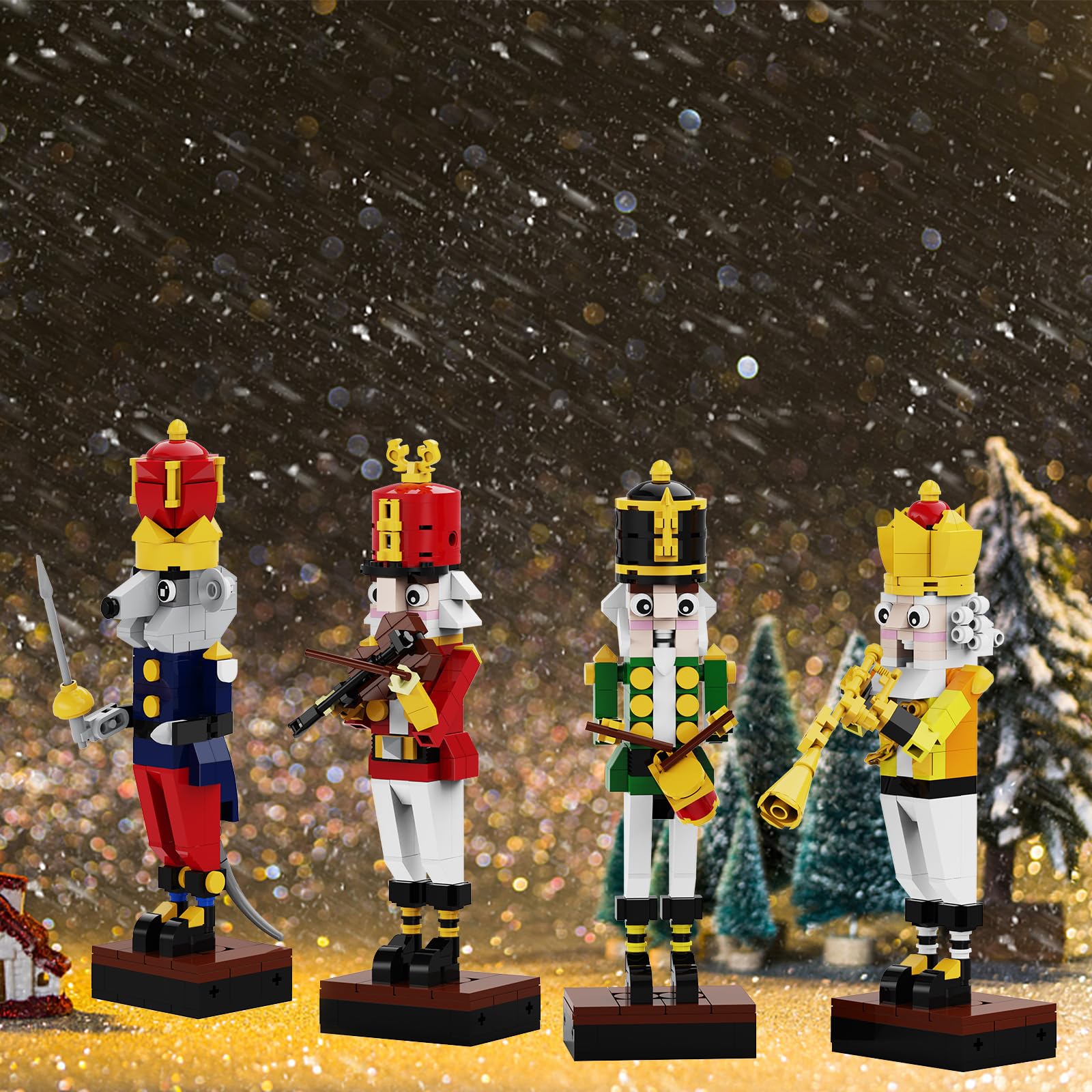Latephiy Christmas Nutcracker violinist piece, perfect for your seasonal desk centerpiece.