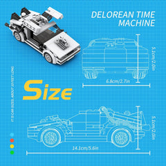 Latephiy Delorean building set compatible with most blocks supports custom builds.