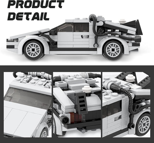 Latephiy Delorean Time Machine opening doors display-ready detail for collectors.