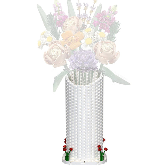 Latephiy vase-building-set white vase for roses, ideal for creating custom bouquet displays.
