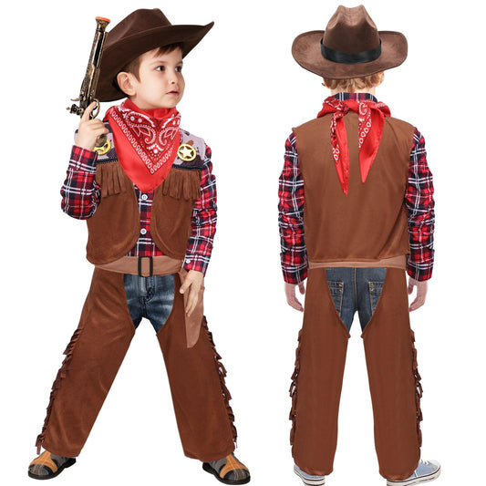 Latocos kids cowboy costume vest adds authentic western styling