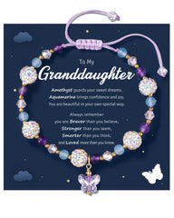 LAVEIR granddaughter butterfly bracelet close-up showing the charm and color tones