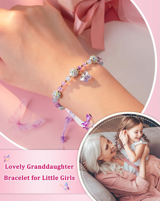 LAVEIR granddaughter quote card paired with the bracelet for daily inspiration