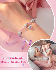LAVEIR granddaughter quote card paired with the bracelet for daily inspiration
