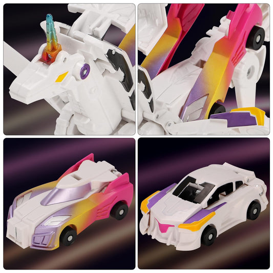 Lavekywasa magnetic transformation moment highlighting automatic car-to-unicorn change