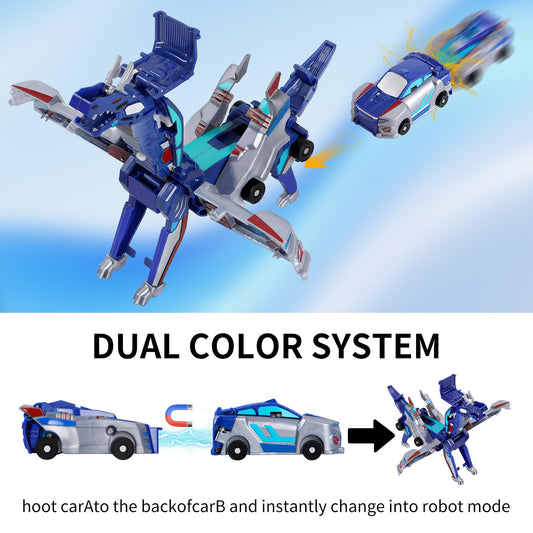 lavekywasa transforming car magnetic-dino-unicorn reveal encourages collaborative play