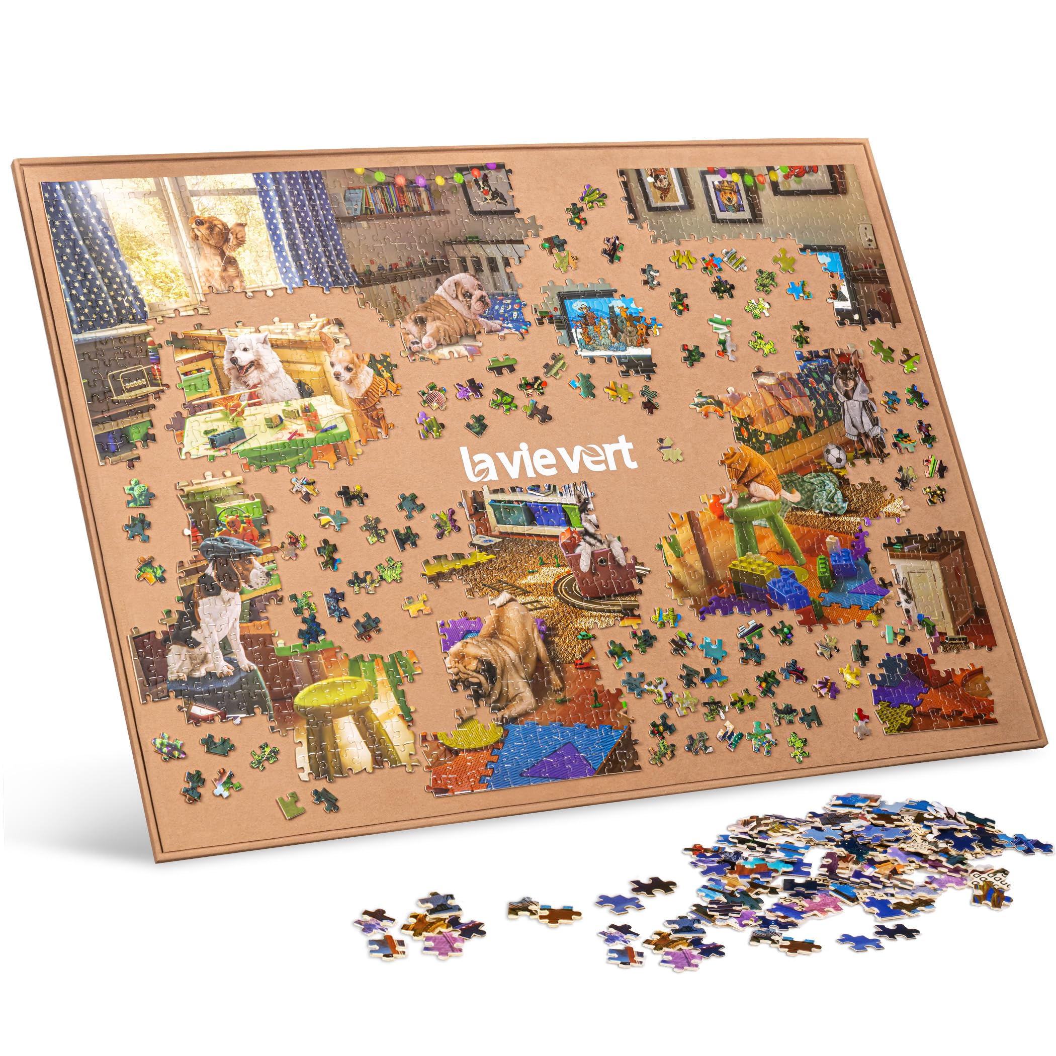 Lavievert jigsaw board portable design ideal for on-the-go puzzle sessions