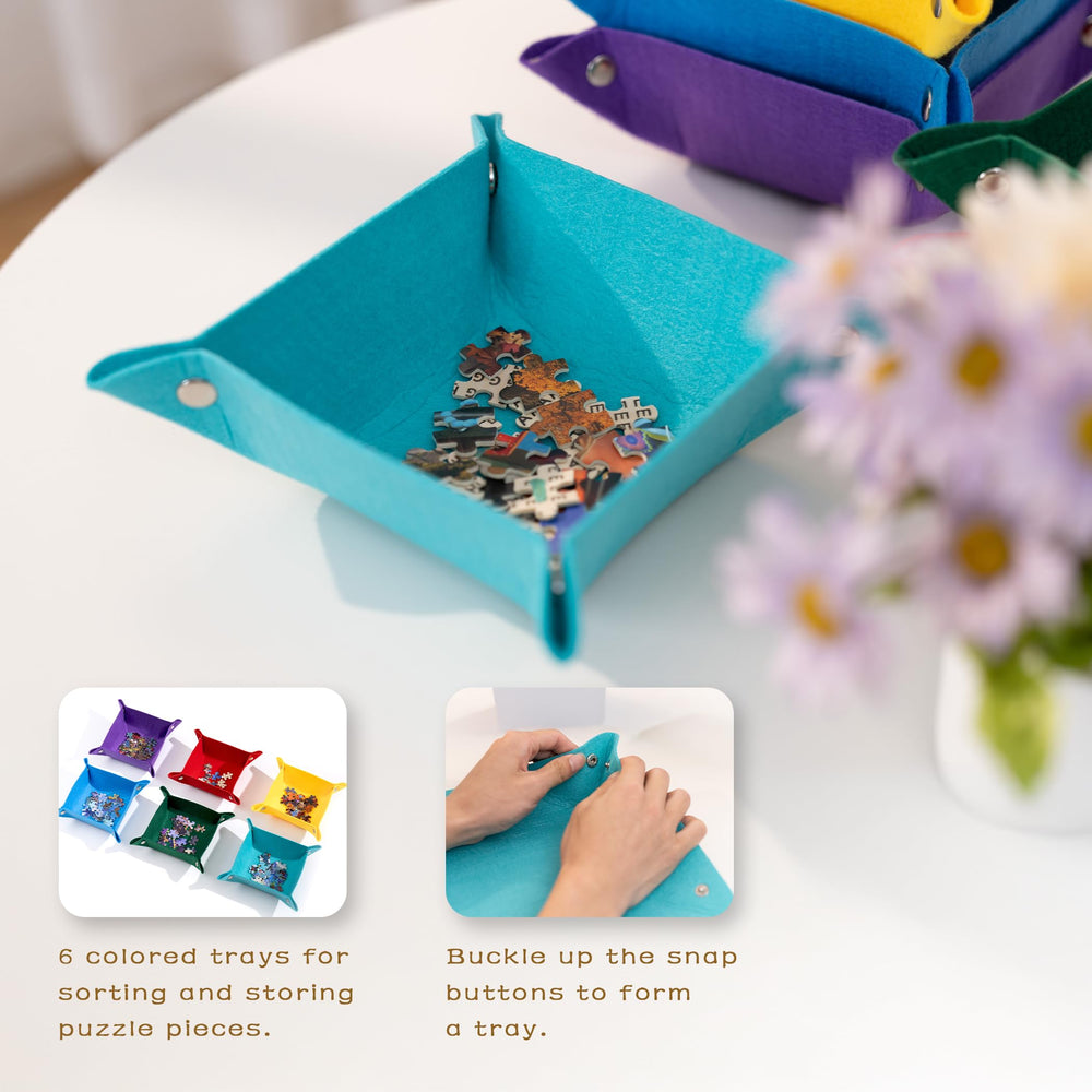 Lavievert lightweight puzzle board offers easy transport and setup.