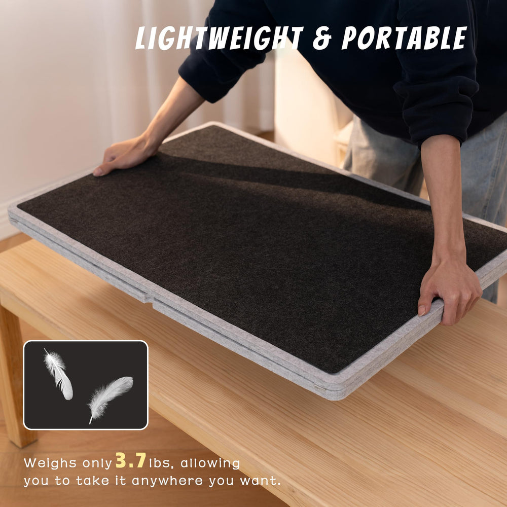Lavievert protective felt sheet guards unfinished puzzles from dust and pets.