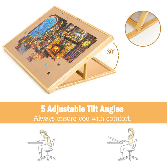 Lavievert puzzle board with built-in easel for easy tilting