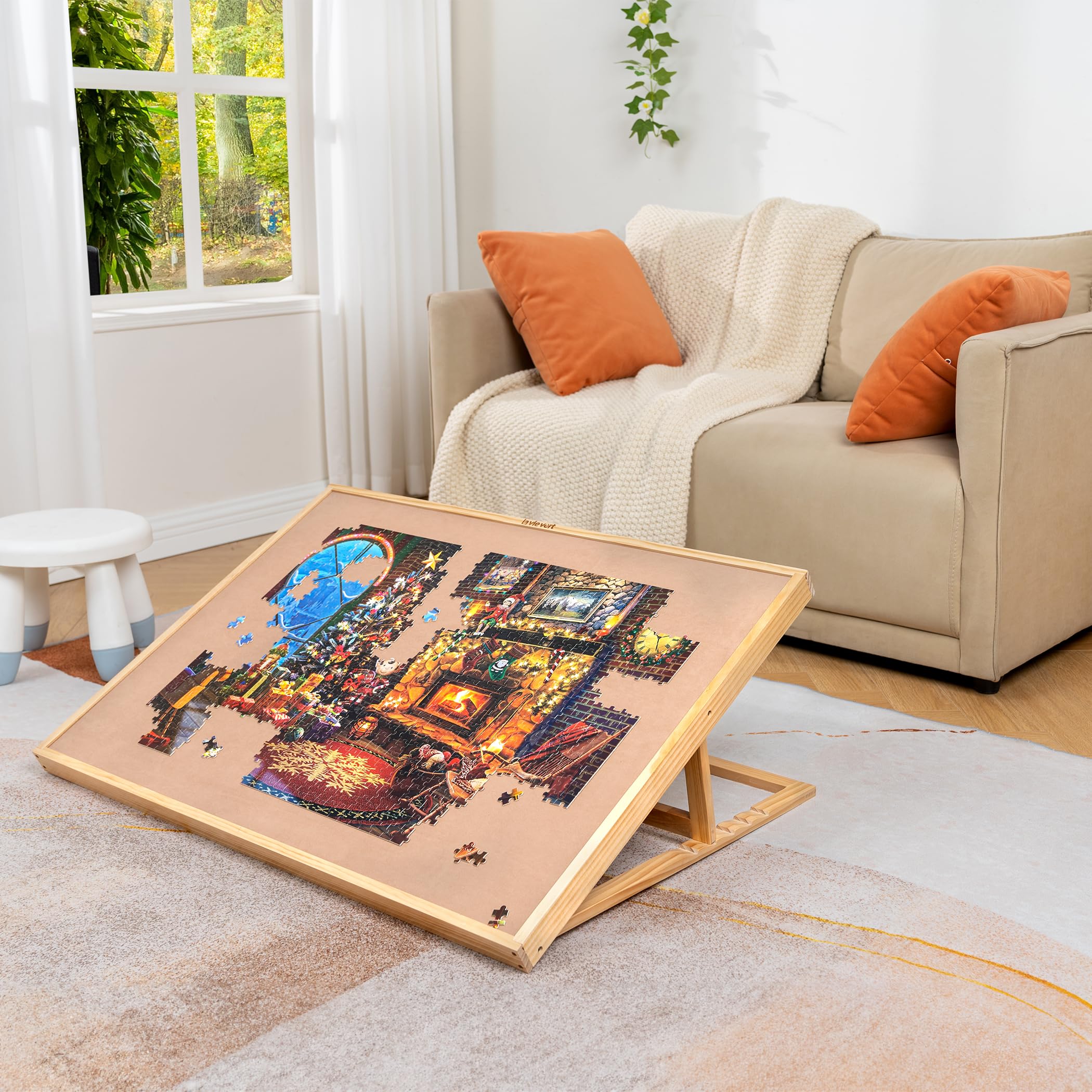 Lavievert puzzle board folded for compact storage after play