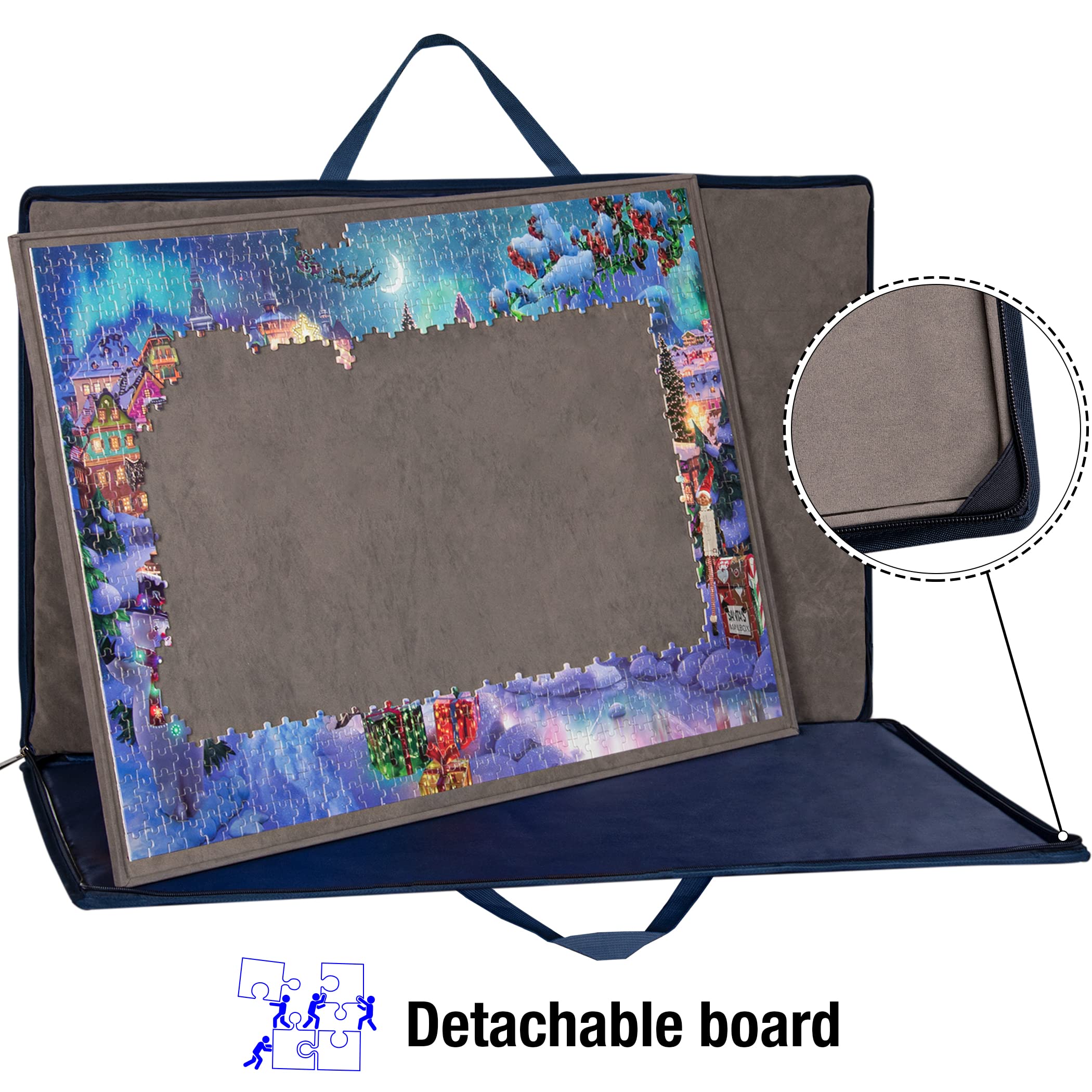Lavievert board with four sorting trays keeps puzzle pieces organized.