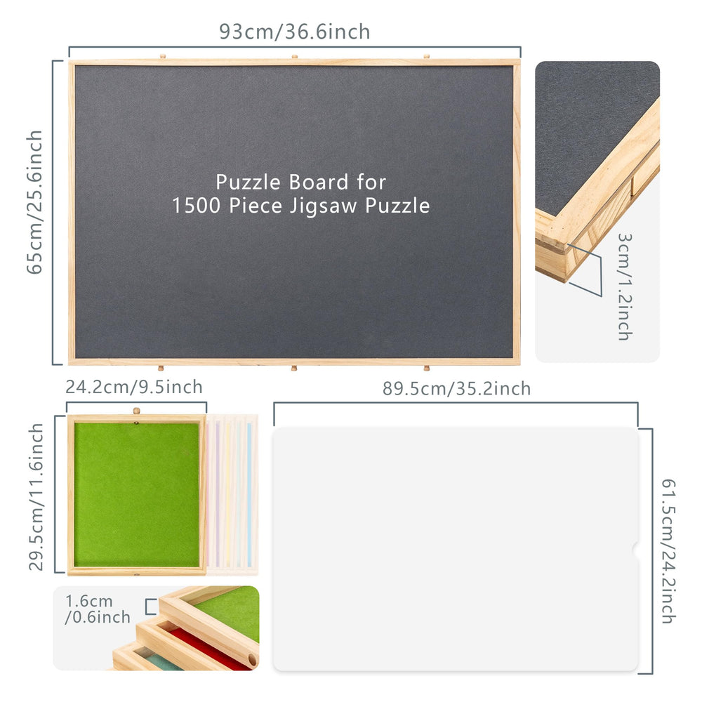 Lavievert translucent puzzle cover protects unfinished work from moisture and pets.