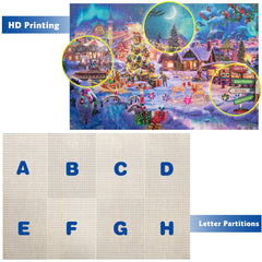 Lavievert wooden puzzle poster and back partitions for easy organization.