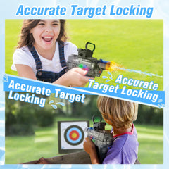 Lawdiey electric water gun shows muzzle flame light for exciting night play.