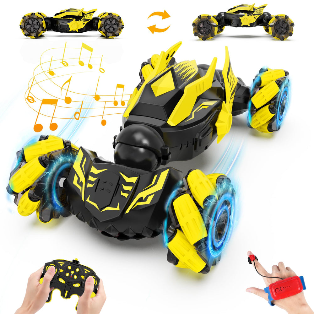 Lawdiey gesture-sensing RC stunt car remote control for precise spins.