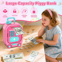 Lawdiey coin and banknote slots for versatile deposits and organization.