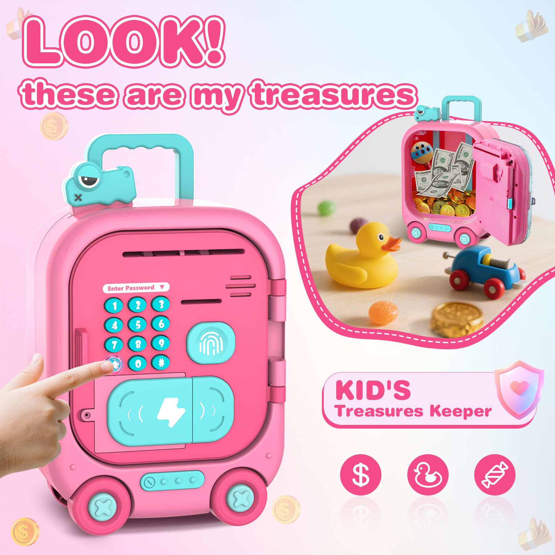 Lawdiey six-mode audio features music and learning content for kids.
