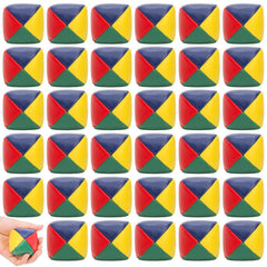 Lawei four-sided color juggling balls feature bright colors to boost focus.
