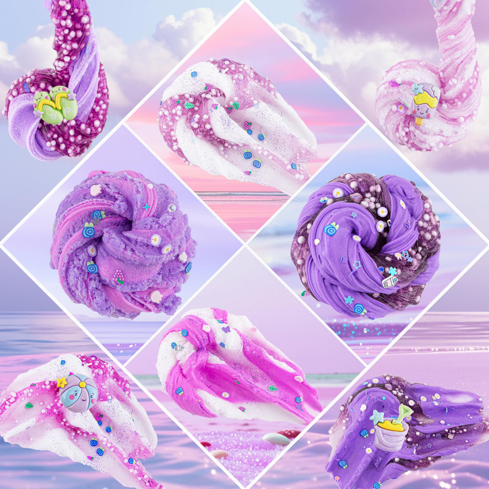 LAWOHO beach charms included for themed slime designs.