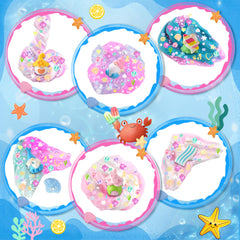 LAWOHO beach gnome charms included for festive slime party favors.