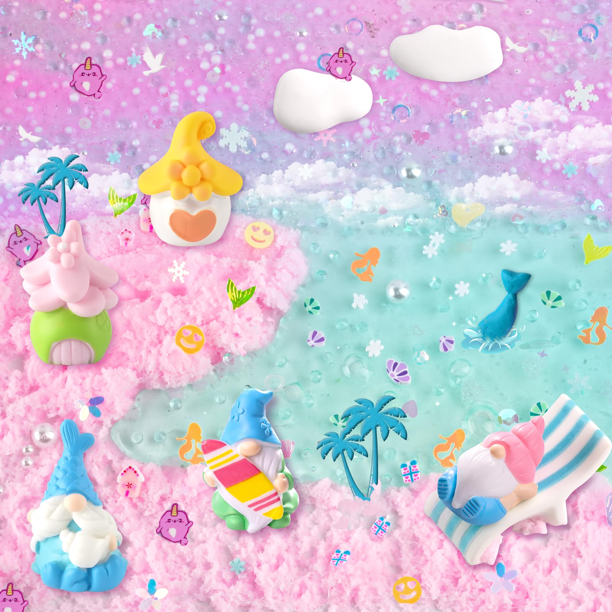 LAWOHO cloud slime 60ml for fluffy texture and calming tactile stimulation.
