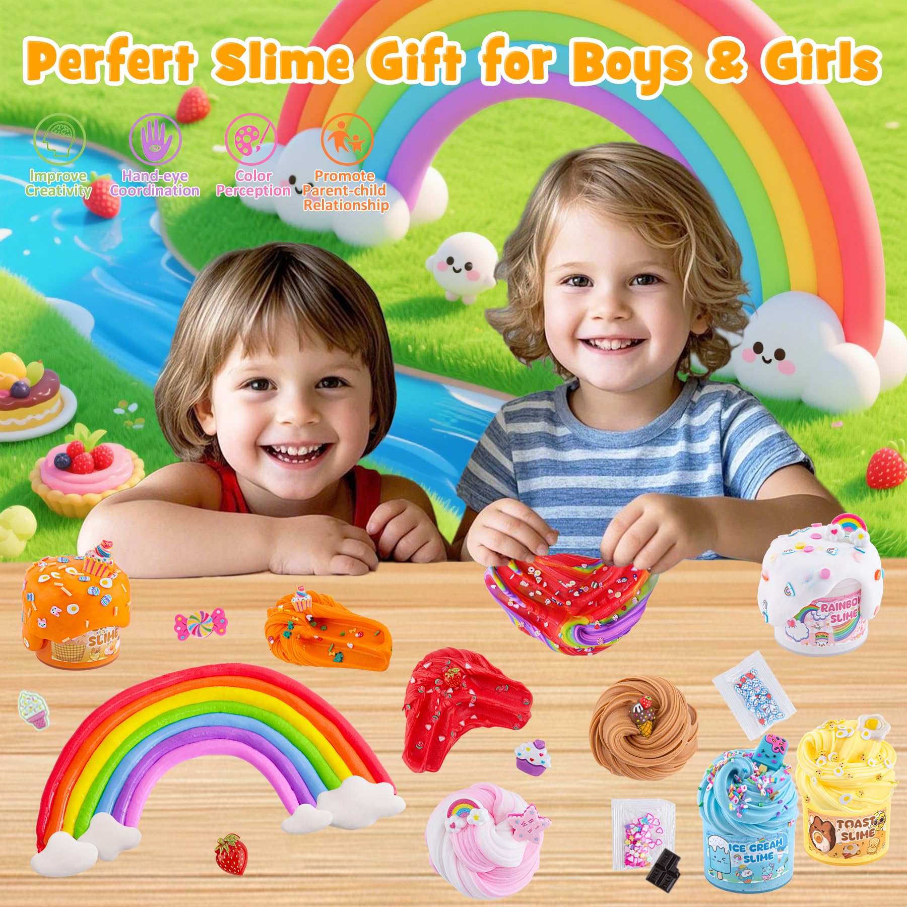 LAWOHO cloud slime texture offers soft, squeezable fun