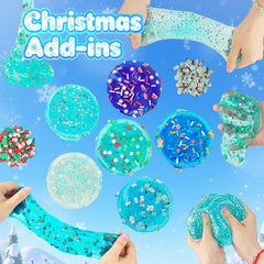 LAWOHO crystal slime 50ml bottles showcasing glossy, stretchy texture