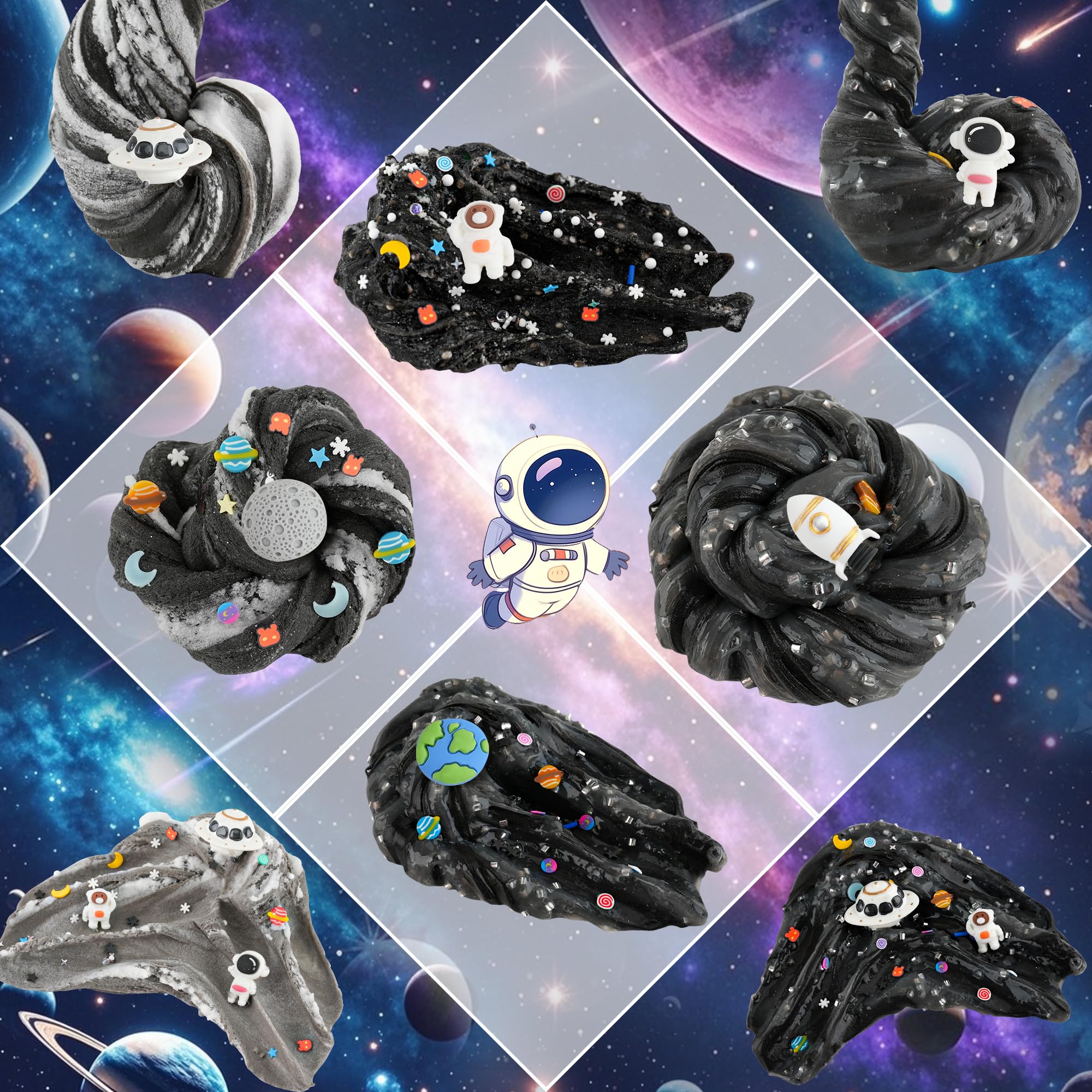 LAWOHO Galaxy Non-stick slime keeps hands clean during play.