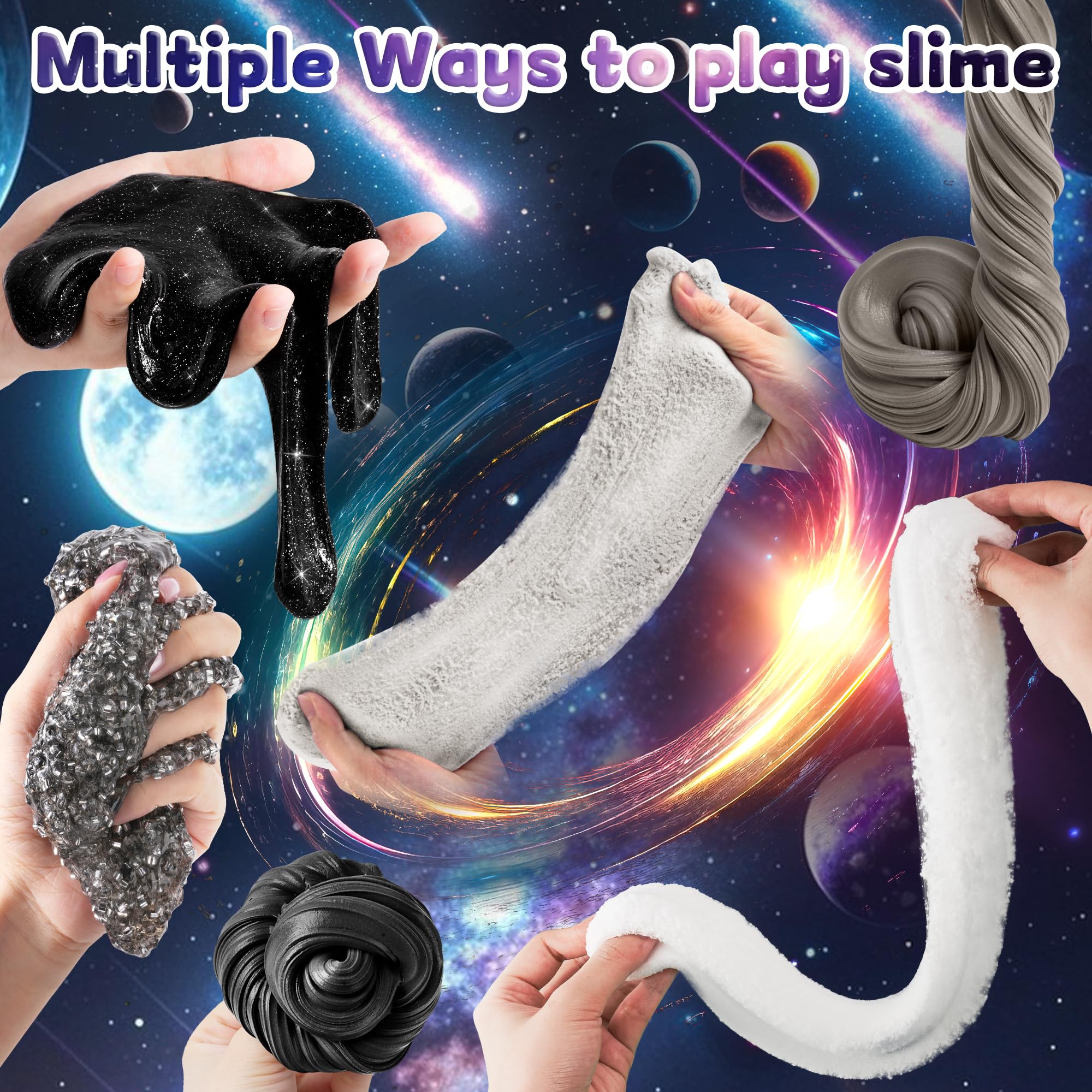 LAWOHO Galaxy Space Add-ins kit adds crunchy elements for galactic slime.