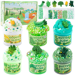 LAWOHO gradient green slime kit butter slime close-up showing soft texture for imaginative play