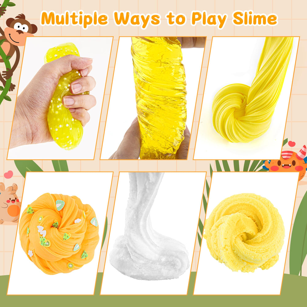 LAWOHO gradient yellow slime for party favors and group play.