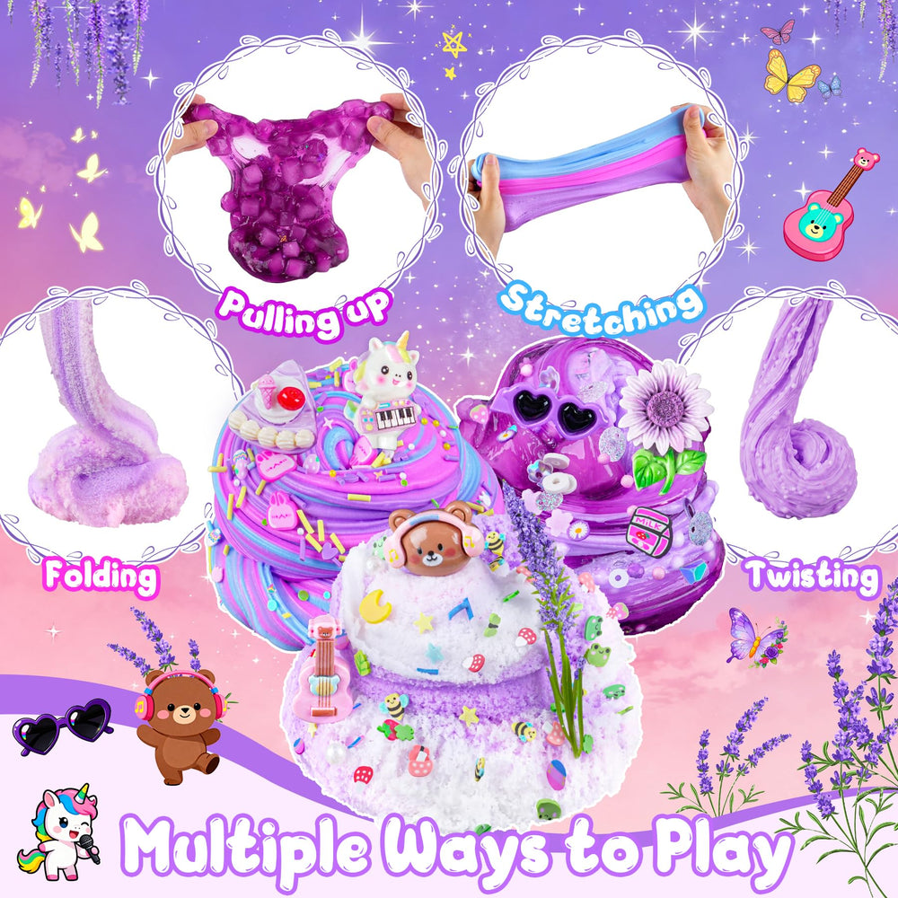 LAWOHO pink butter slime close‑up highlighting stretch and non‑stick feel for gentle play.