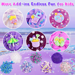 LAWOHO purple butter slime 60ml pack, soft and non-stick for tactile play.