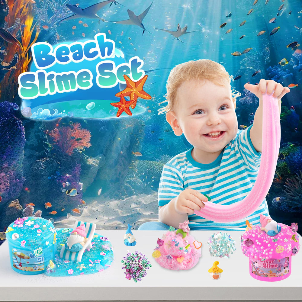 LAWOHO glitter and foam balls add sparkle and texture for creative slime mixes.