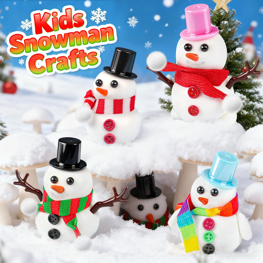 LAWOHO snowman craft buttons close-up showcasing color variety