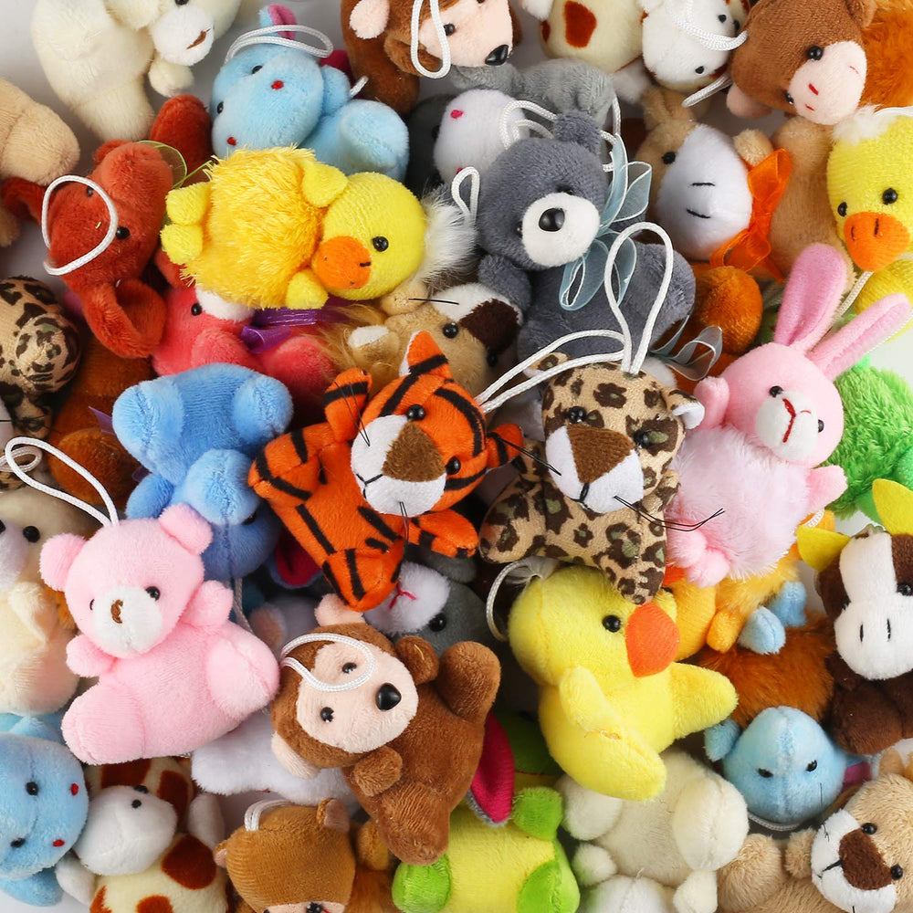 Laxdacee variety of animal plush toys arranged for display, appealing classroom rewards.