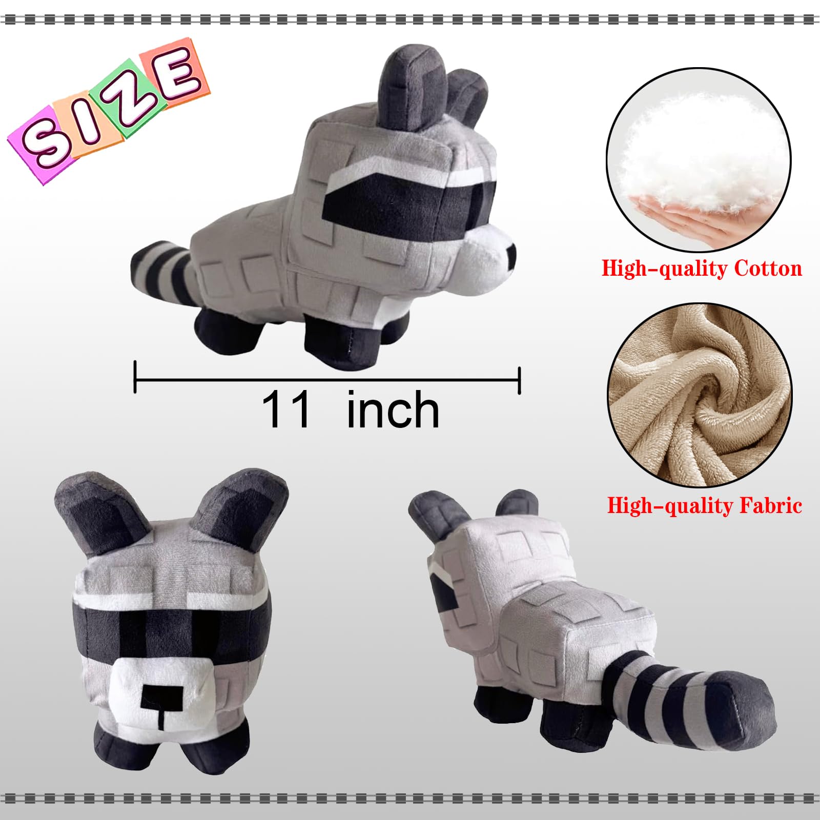 Laxkpoe Grow a Garden plush fox in bright colors for display