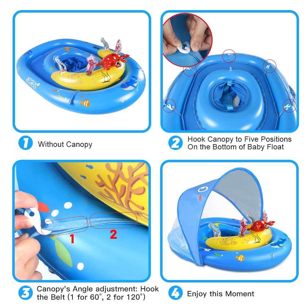 LAYCOL infant pool float demonstrates safe water play for 6-24 months.