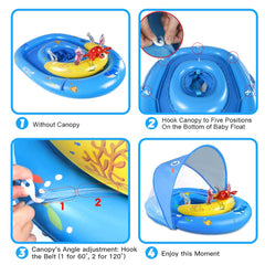 LAYCOL infant pool float demonstrates safe water play for 6-24 months.