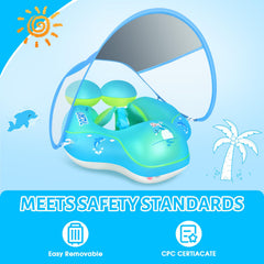 LAYCOL baby float side view highlights wide support for added stability.