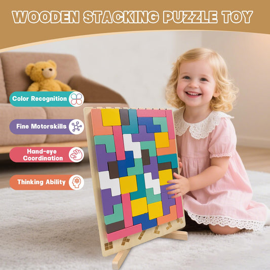 Laynertoys giant Russian block game with chunky blocks for cooperative play.