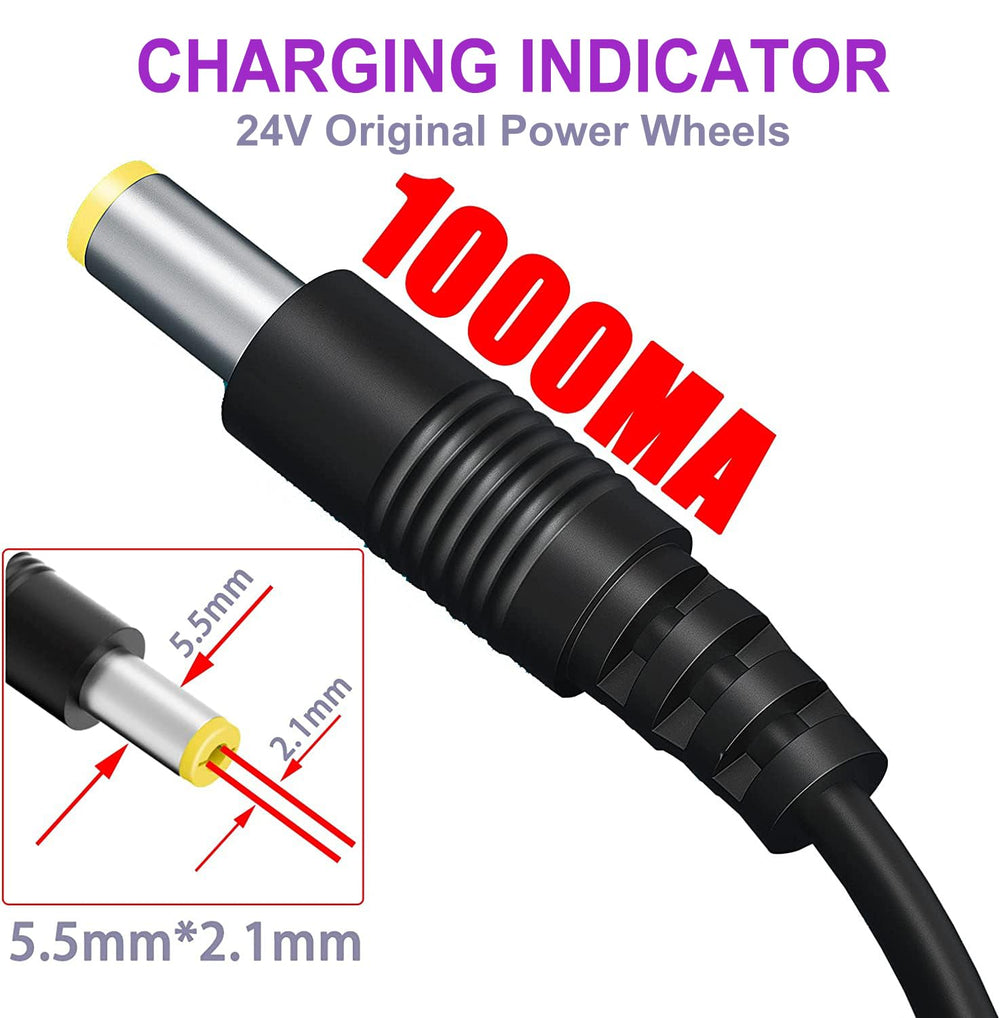 LAZORA 24V Charger cable and plug close-up for secure connection