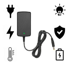 LAZORA 24V Charger in use with a kid ride-on vehicle during charging