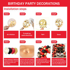 Lazy Time gold confetti balloon adds shimmering detail to party décor.