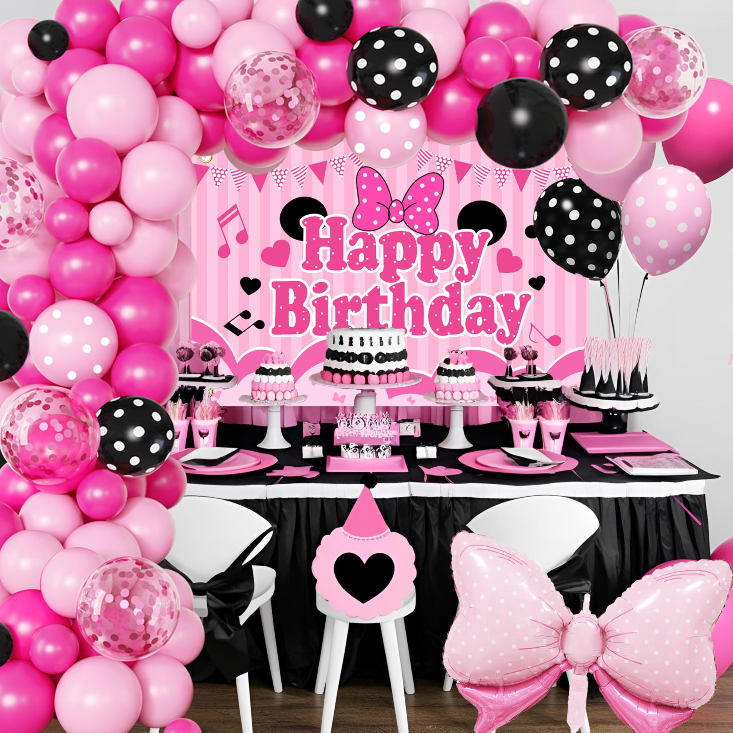 Lazy Time polka-dot balloons bring playful texture to the arrangement