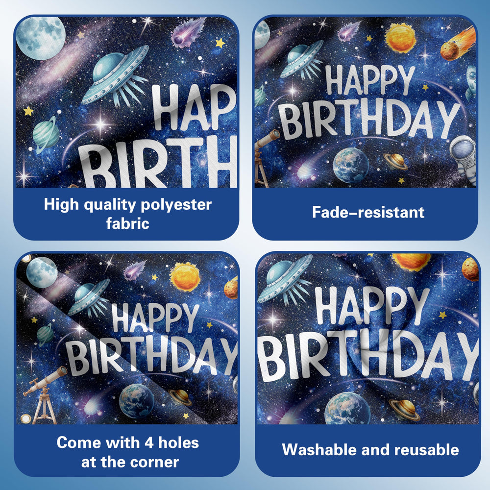 Lazy Time assorted space balloons in blue orange silver gold