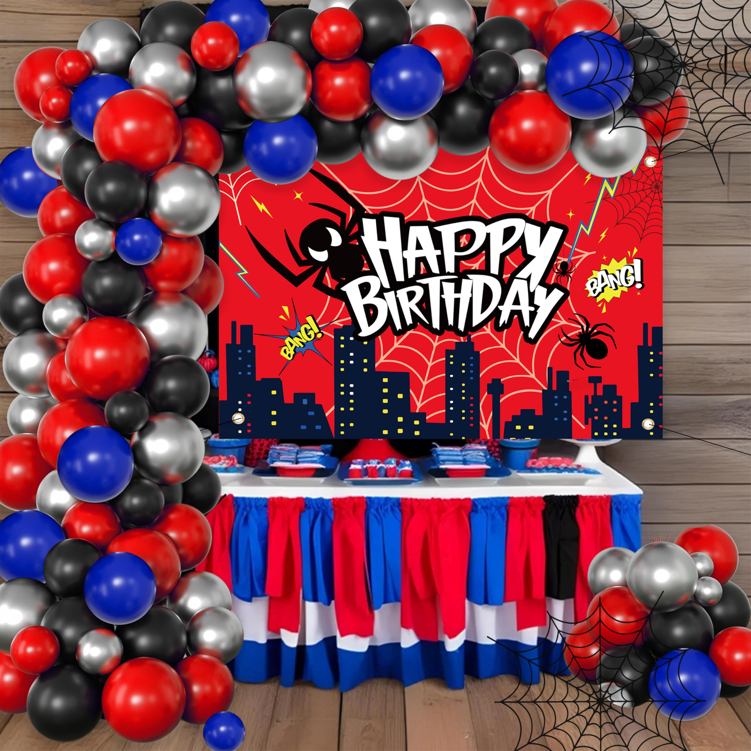 Lazy Time spider-theme balloons create exciting party vibes