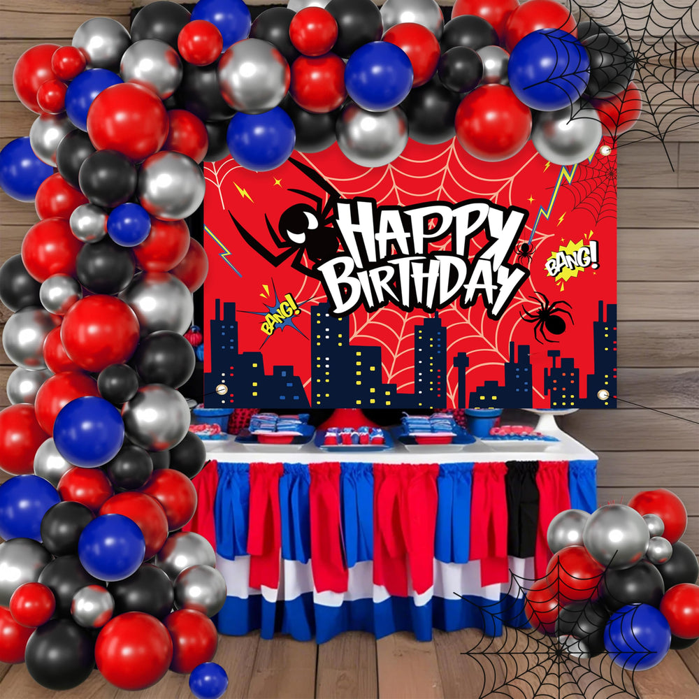 Lazy Time spider-theme balloons create exciting party vibes